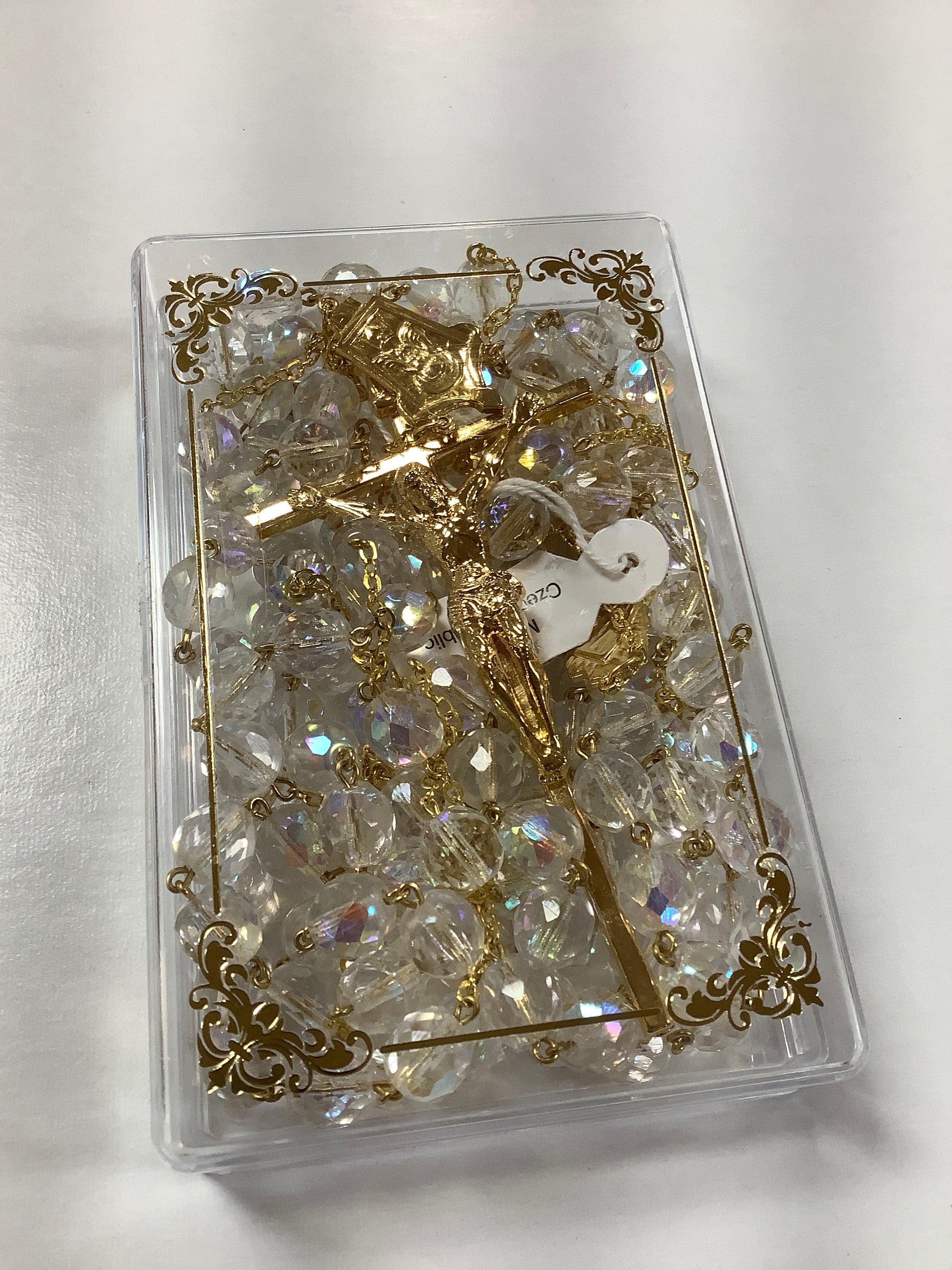 Rosary/Lasso/Gold/Crystal