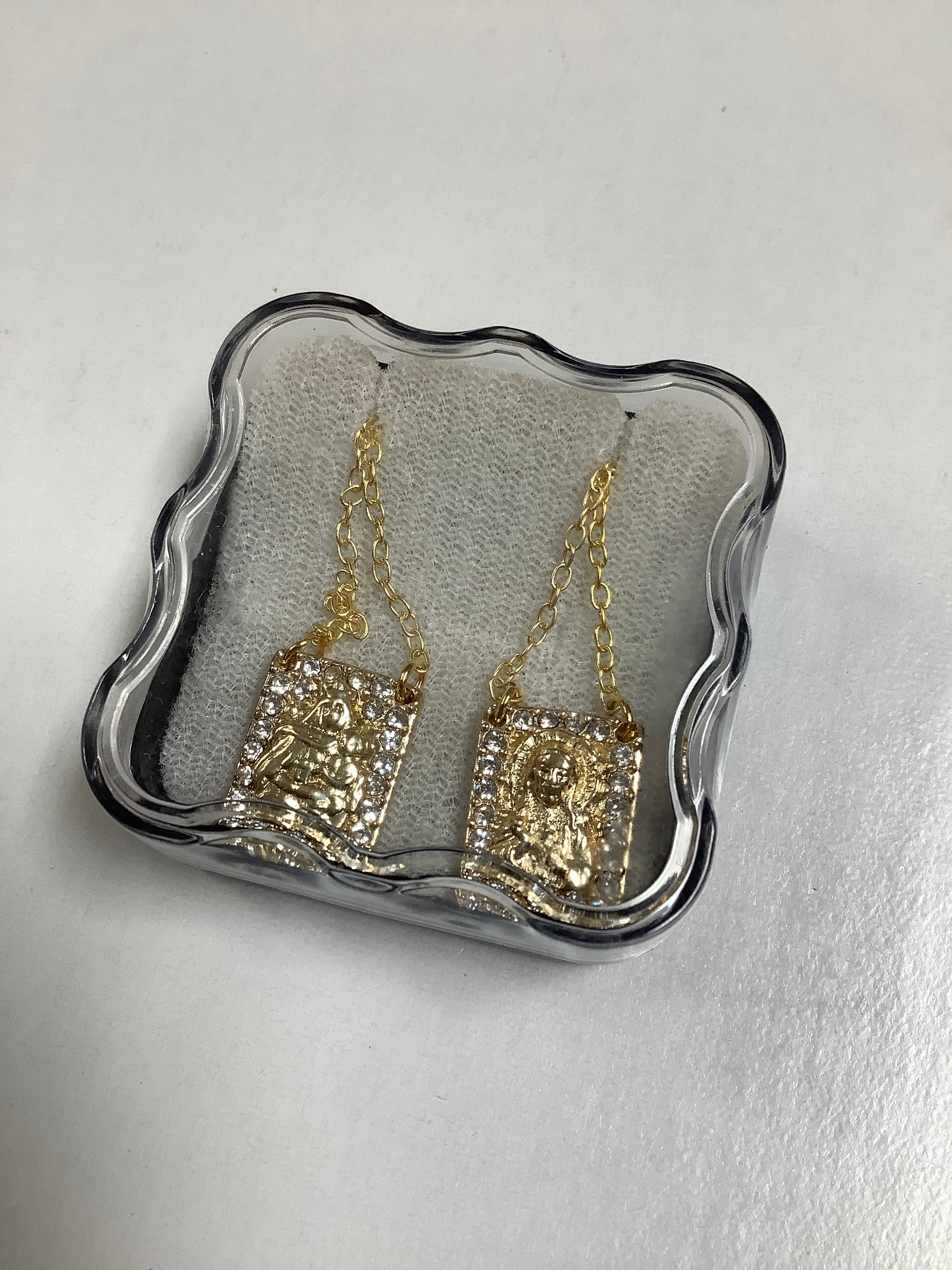 Scapular-Gold Plated-Crystal