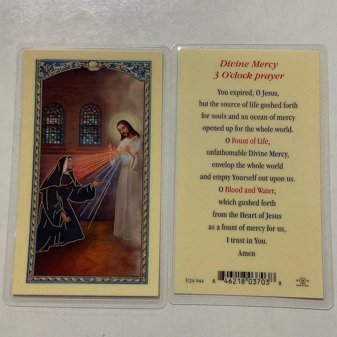 BM-laminated-Divine Mercy 3 O’Clock Prayer-E24-944