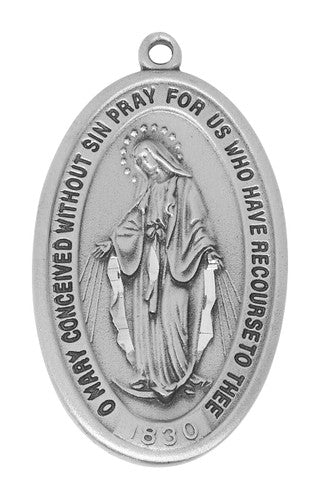 Necklace-O.L Of Grace-Pewter-24"