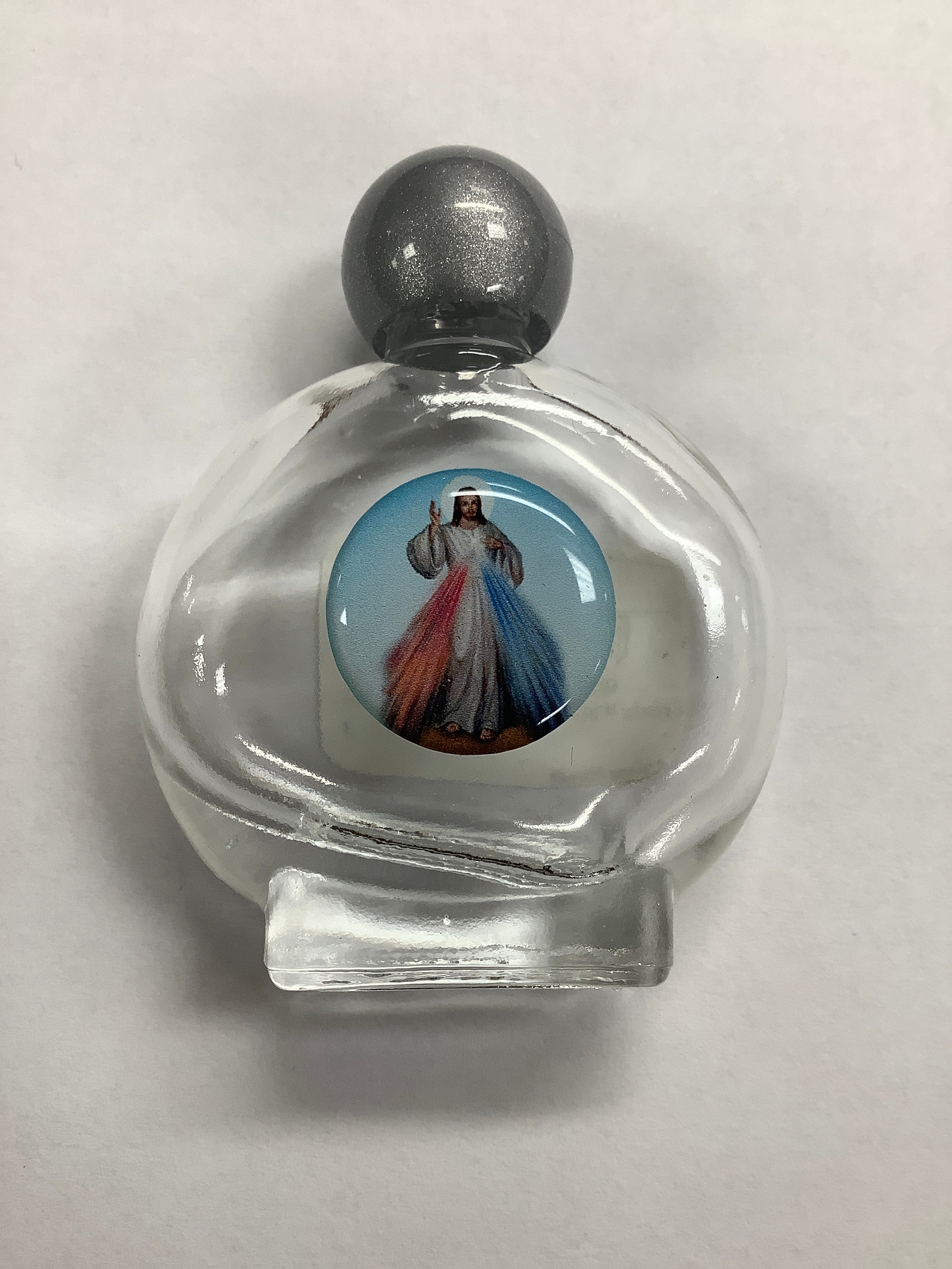 Holy Water Bottle-Divine Mercy-Glass