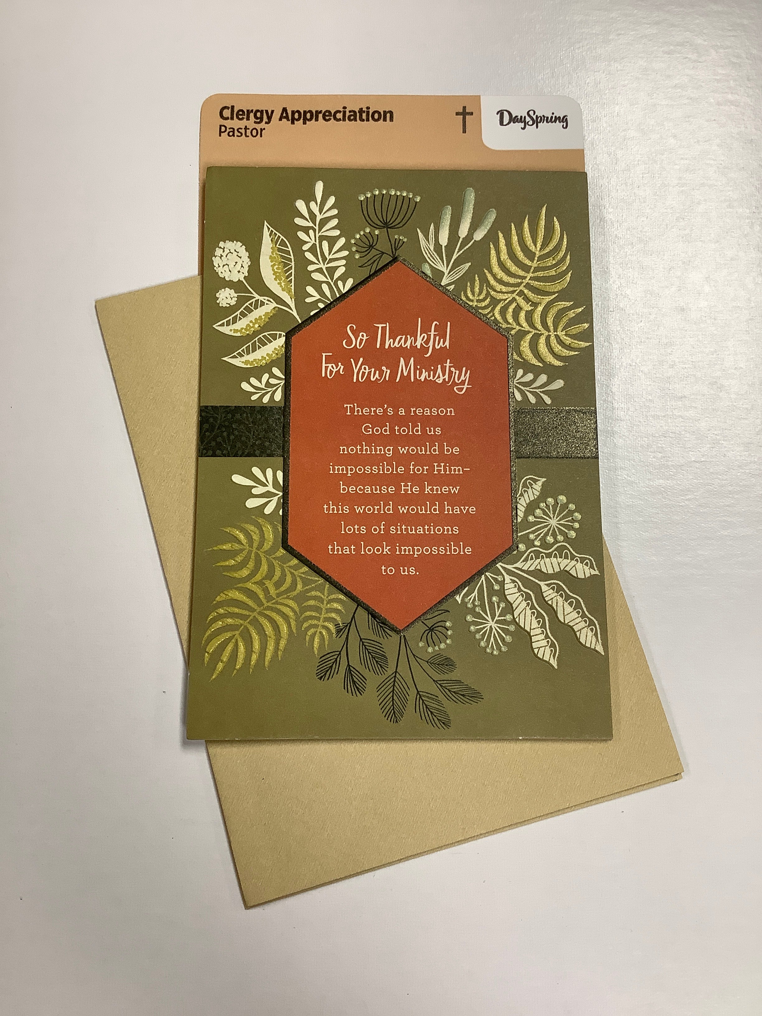 Card-Clergy-Appreciation-Pastor-Plants & Hexagon-J1016