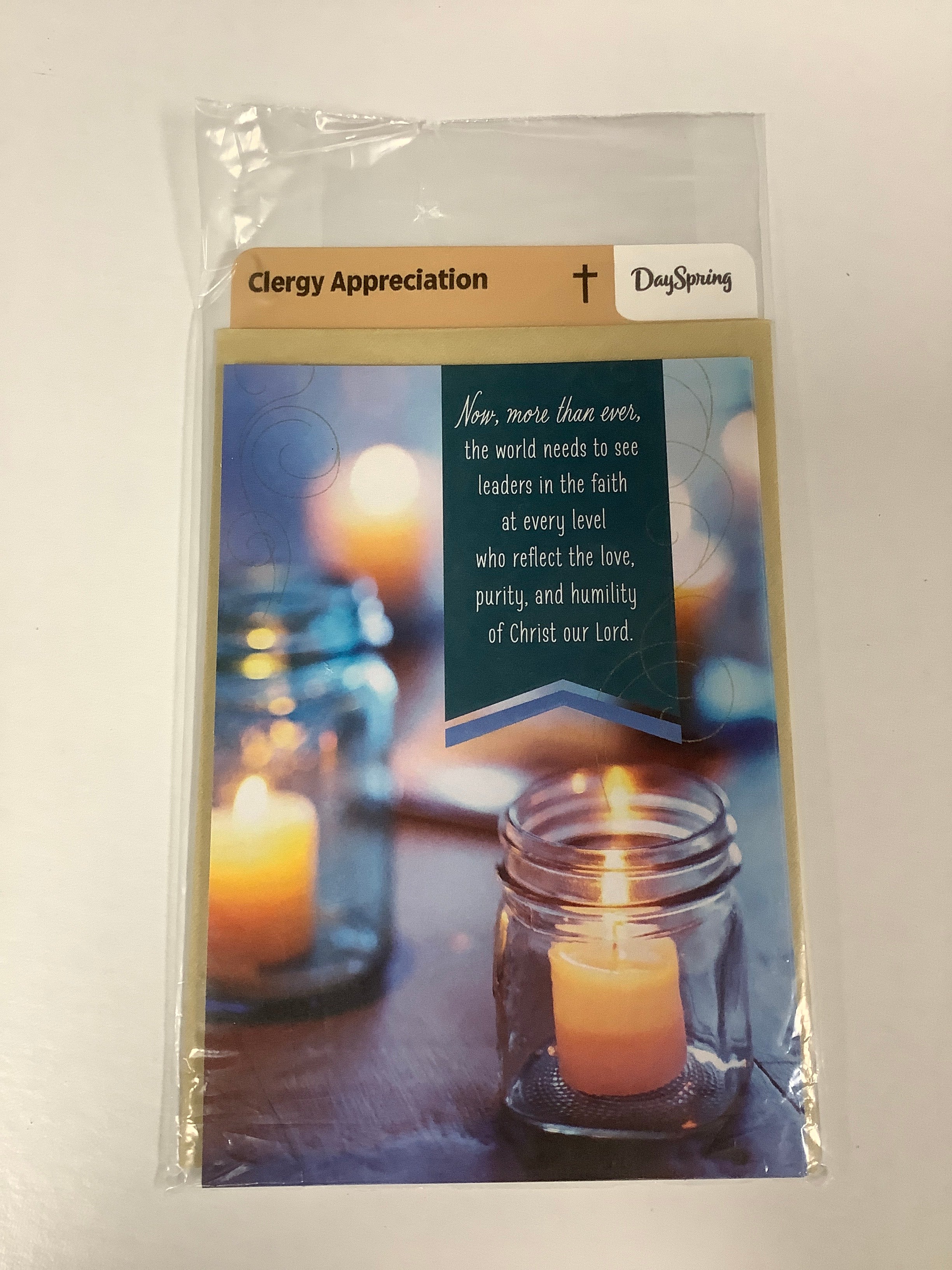 Card-Clergy Appreciation-Candles In Glass Jar-J0993