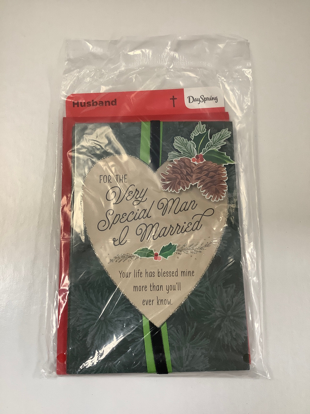 Card-Husband-Christmas-Pinecone Heart-6187297