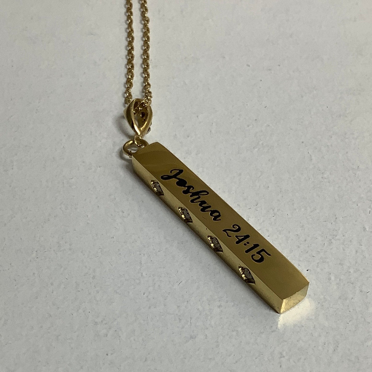 Necklace-Jos 24:15-Love God Love Family-18"