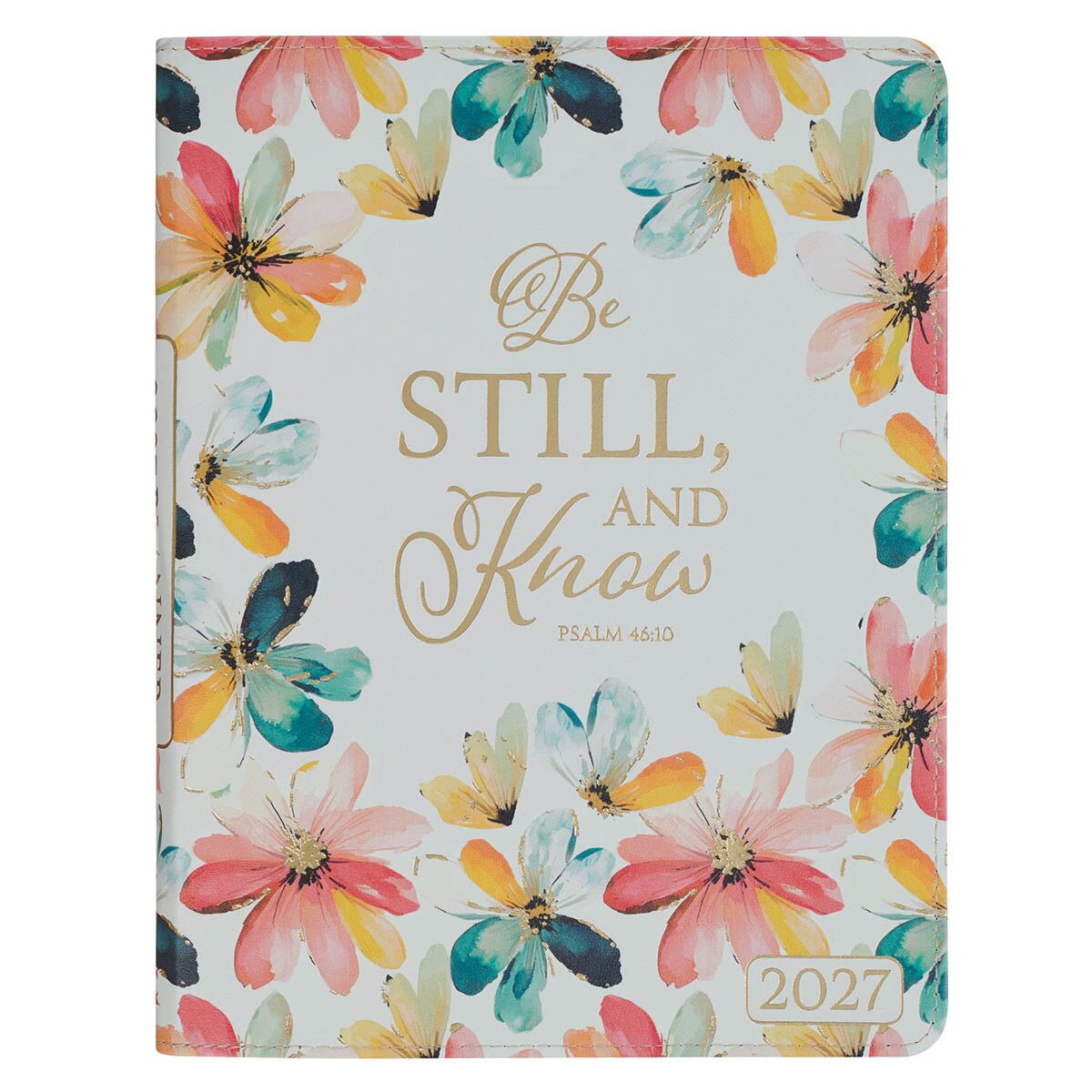 Planner-2027-18 Month-Wht Floral-Zipper-Psa 46:10