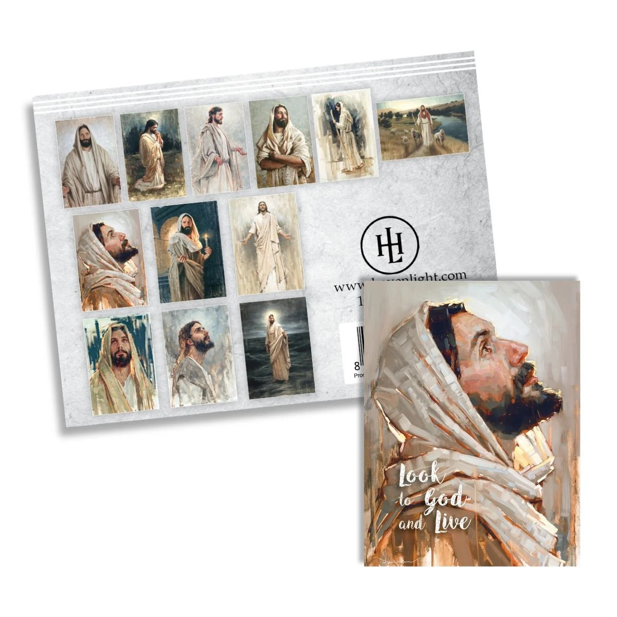 Prints-"Look to God & Live"-Mini Pack of 12 asst. Cards-DW101027508
