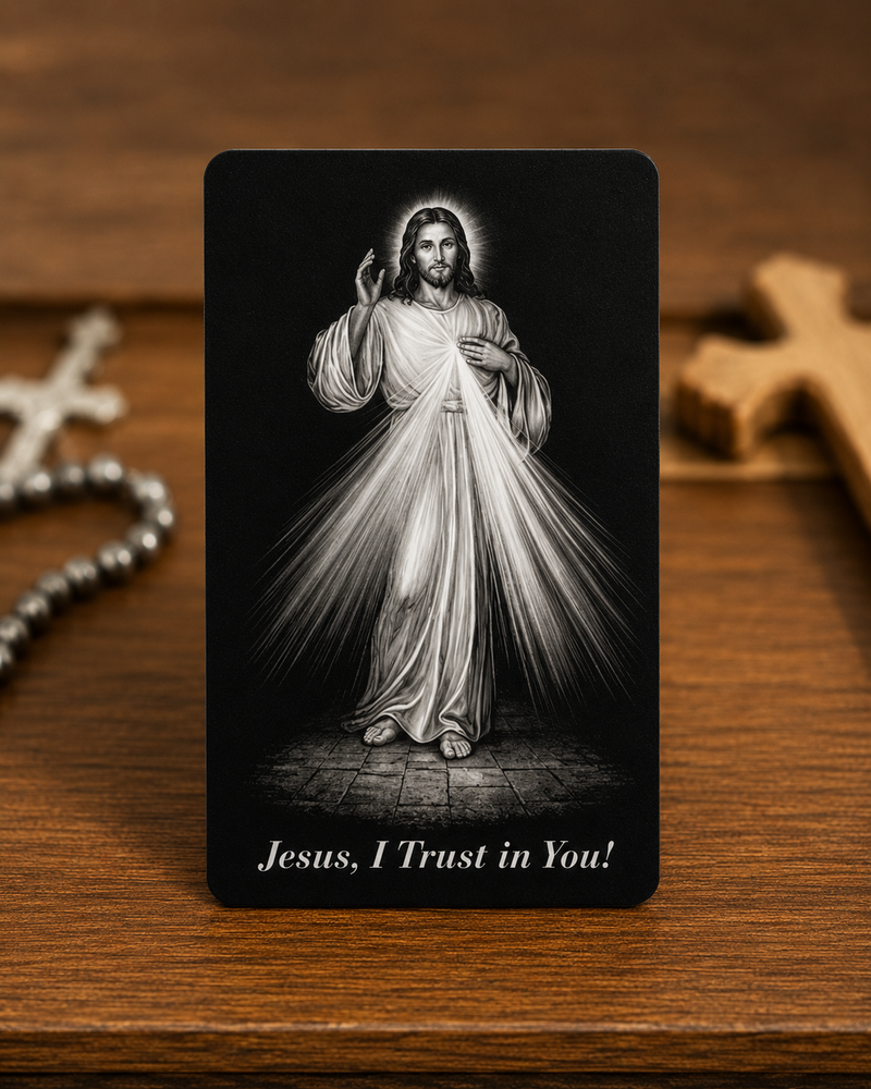 Prayer Card-Metal-Divine Mercy Chaplet