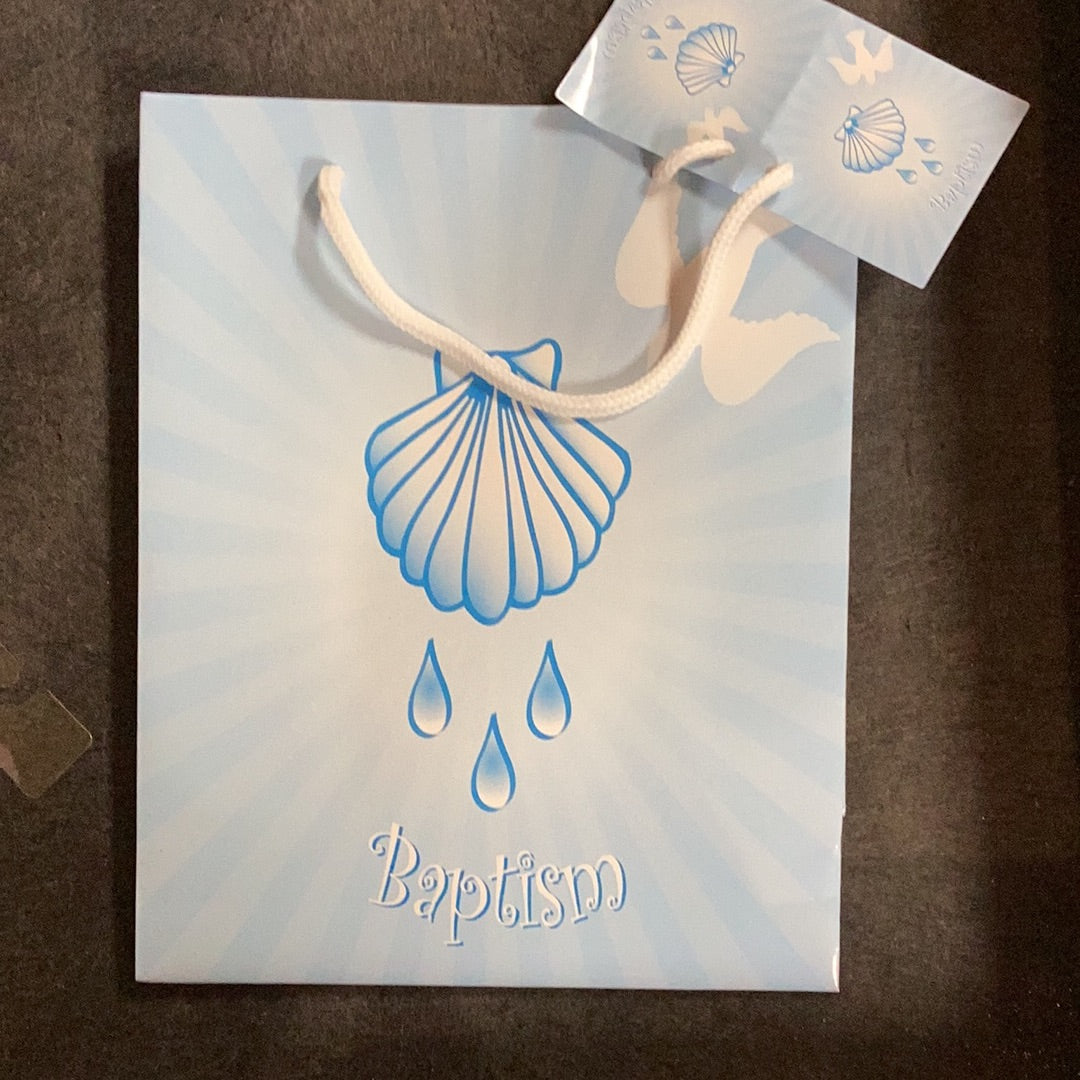 Gift Bag/Baptism/Boy/LG/Tissue-165-20-2003