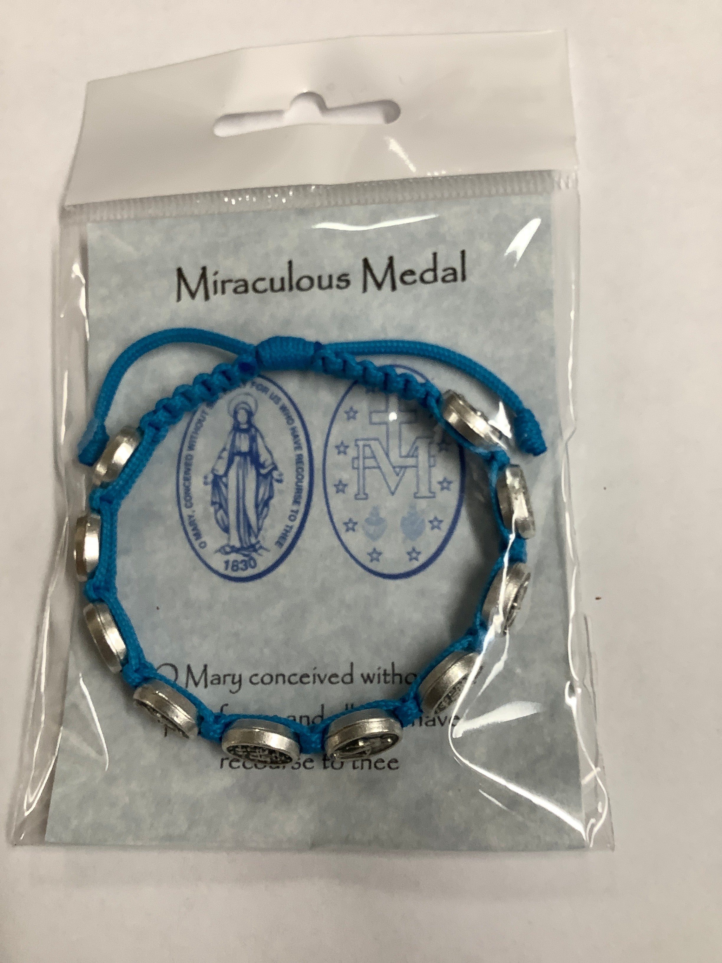 Bracelet/Mirac Medal/Aqua Blue
