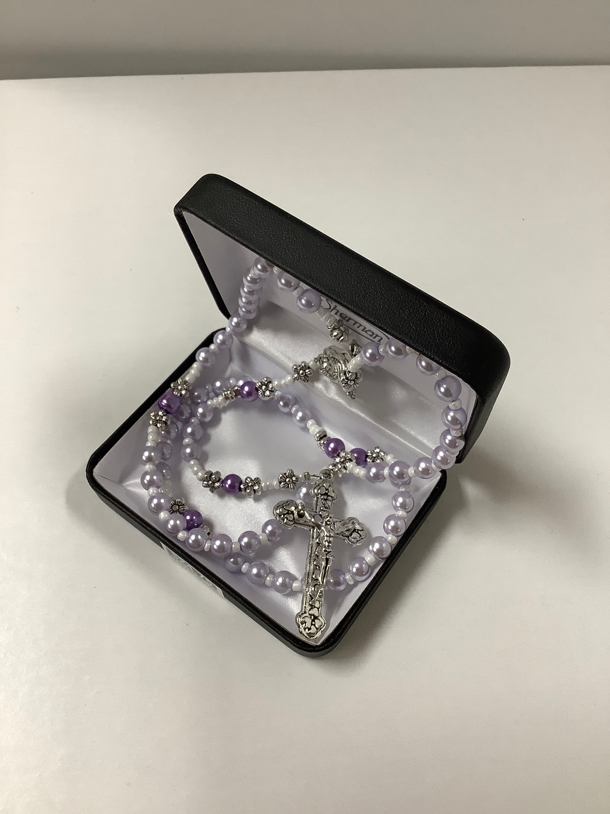 Rosary-Flower-Purple-Glass