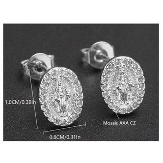 Earrings-Miraculous-Silver/Crystal-Surgical Steel Post
