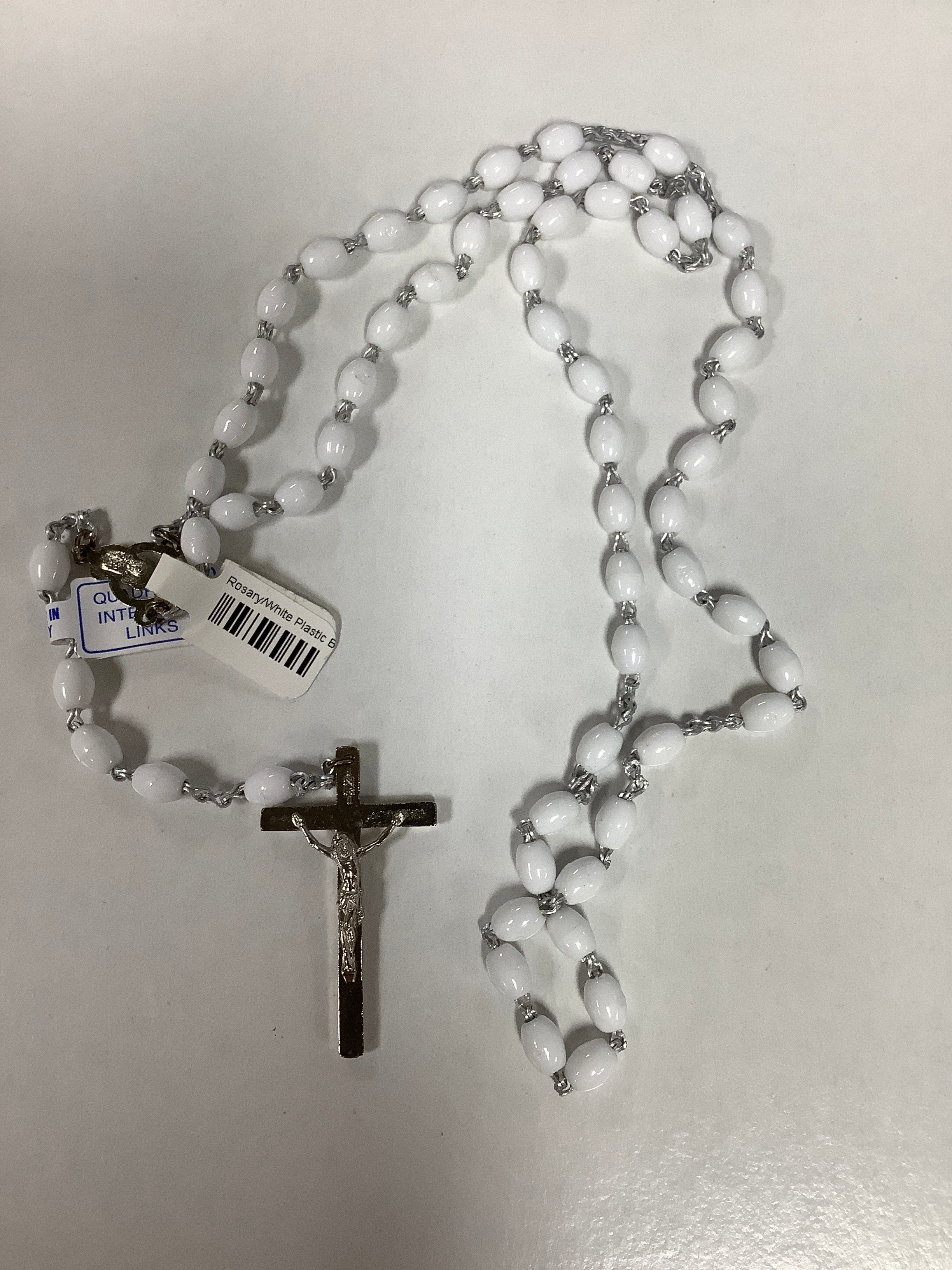 Rosary/White Plastic Beads