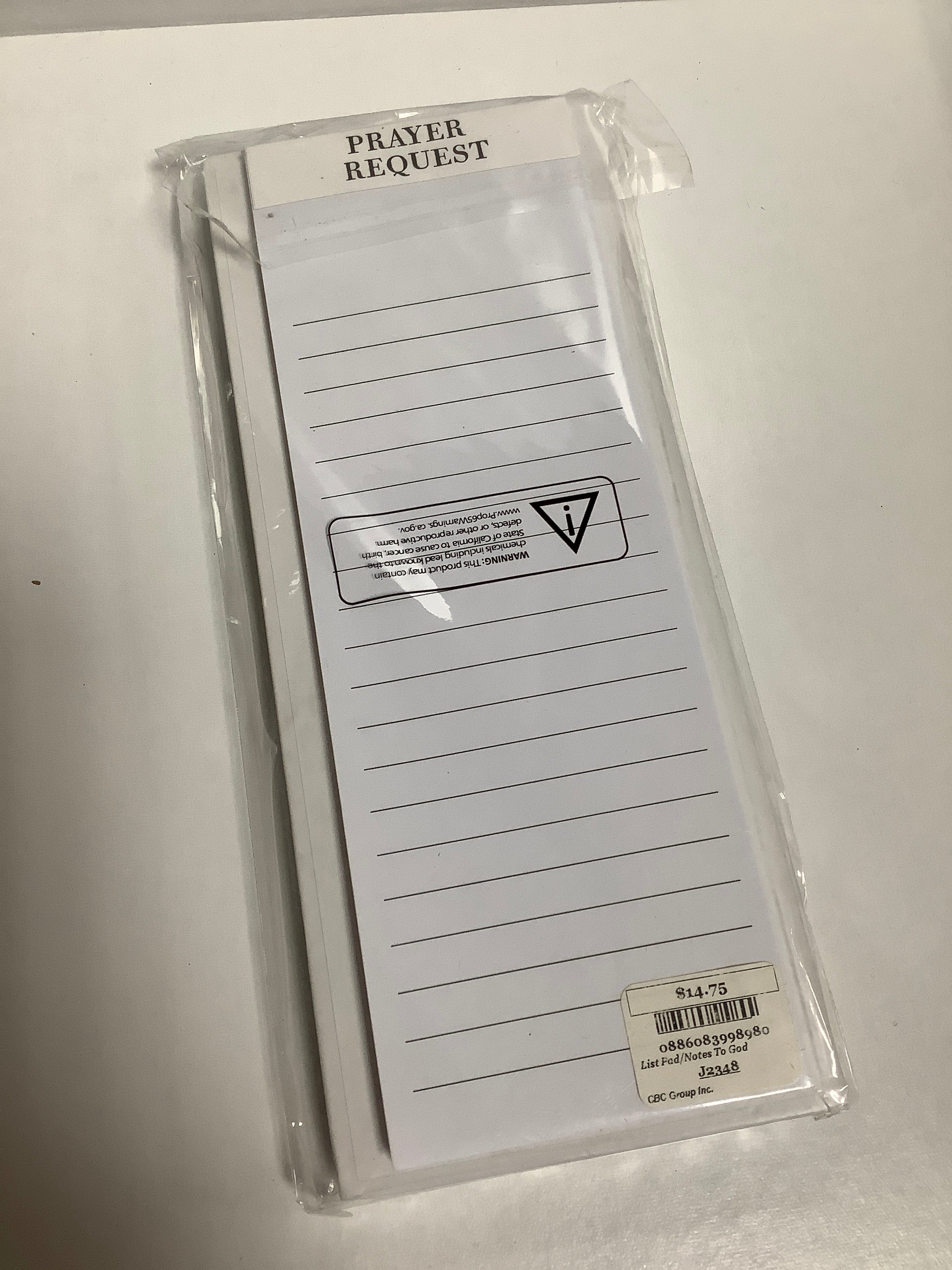 List Pad/Notes To God