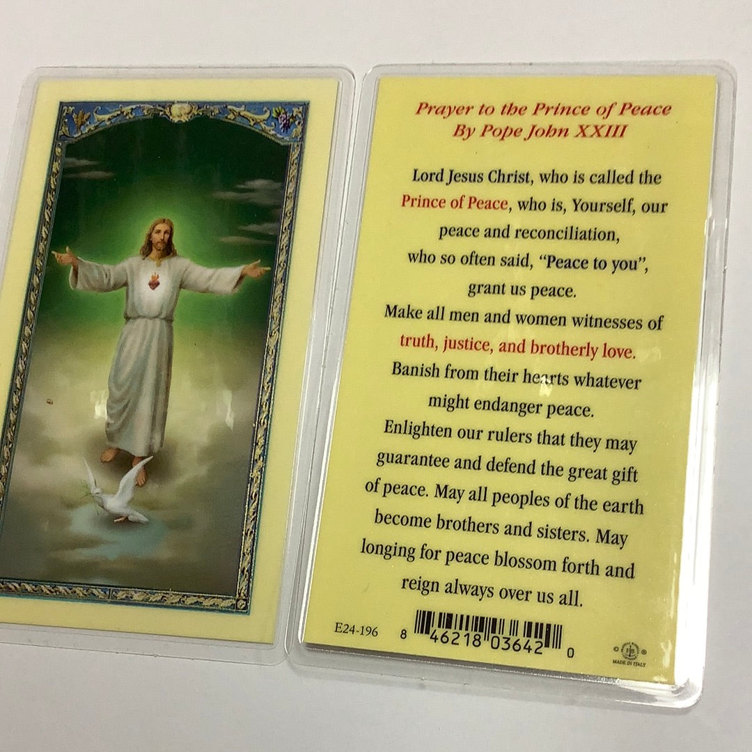 BM-laminated-Prince of Peace By Pope John XXIII-E24-196
