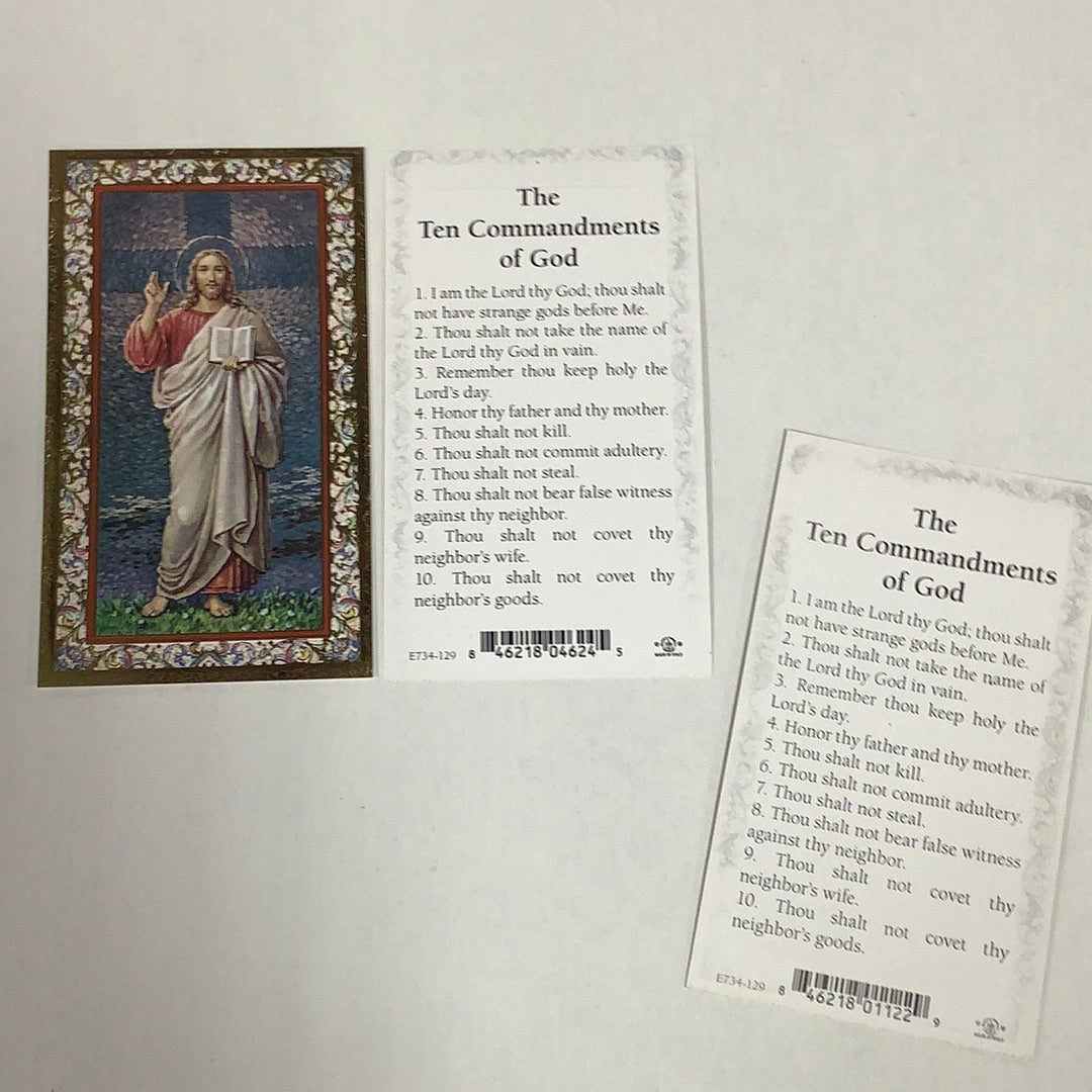 BM-gold-embossed-Ten Commandments-E734-129 (UPC 6245)