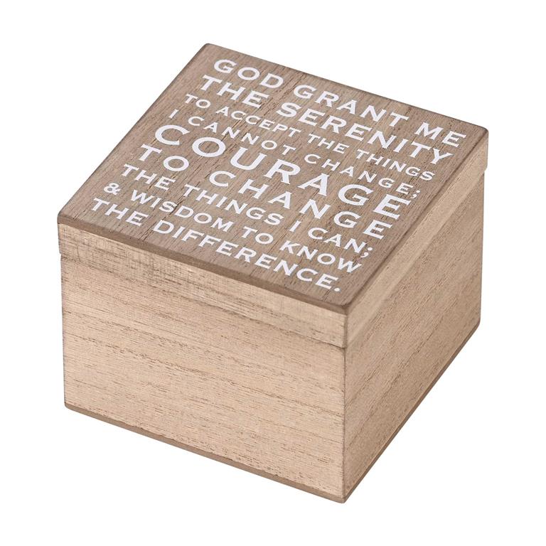 Keepsake Box-Serenity Prayer-4x4-EWOODBOX-44-29S
