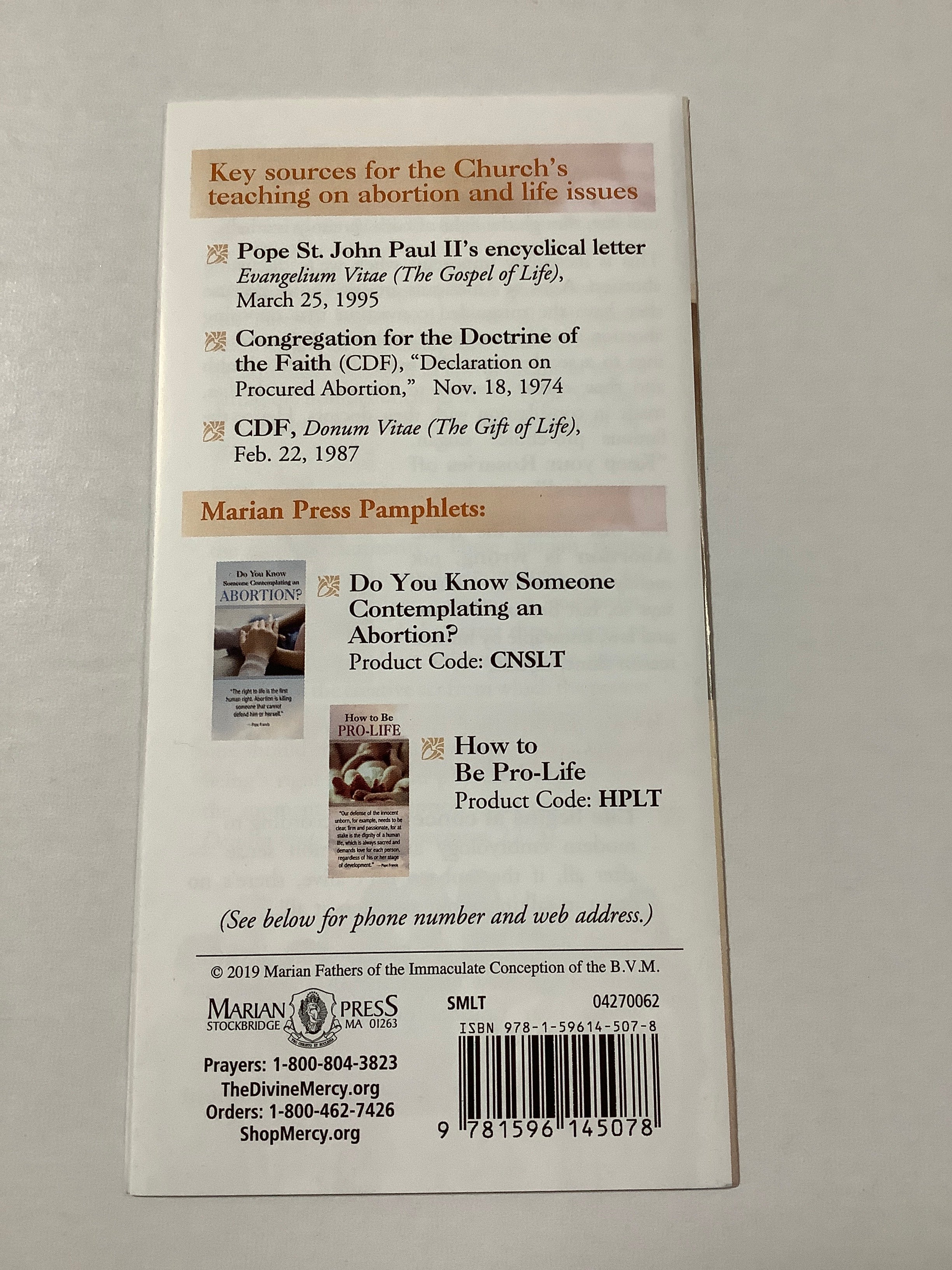 Pamphlet/The Truth About Abortion