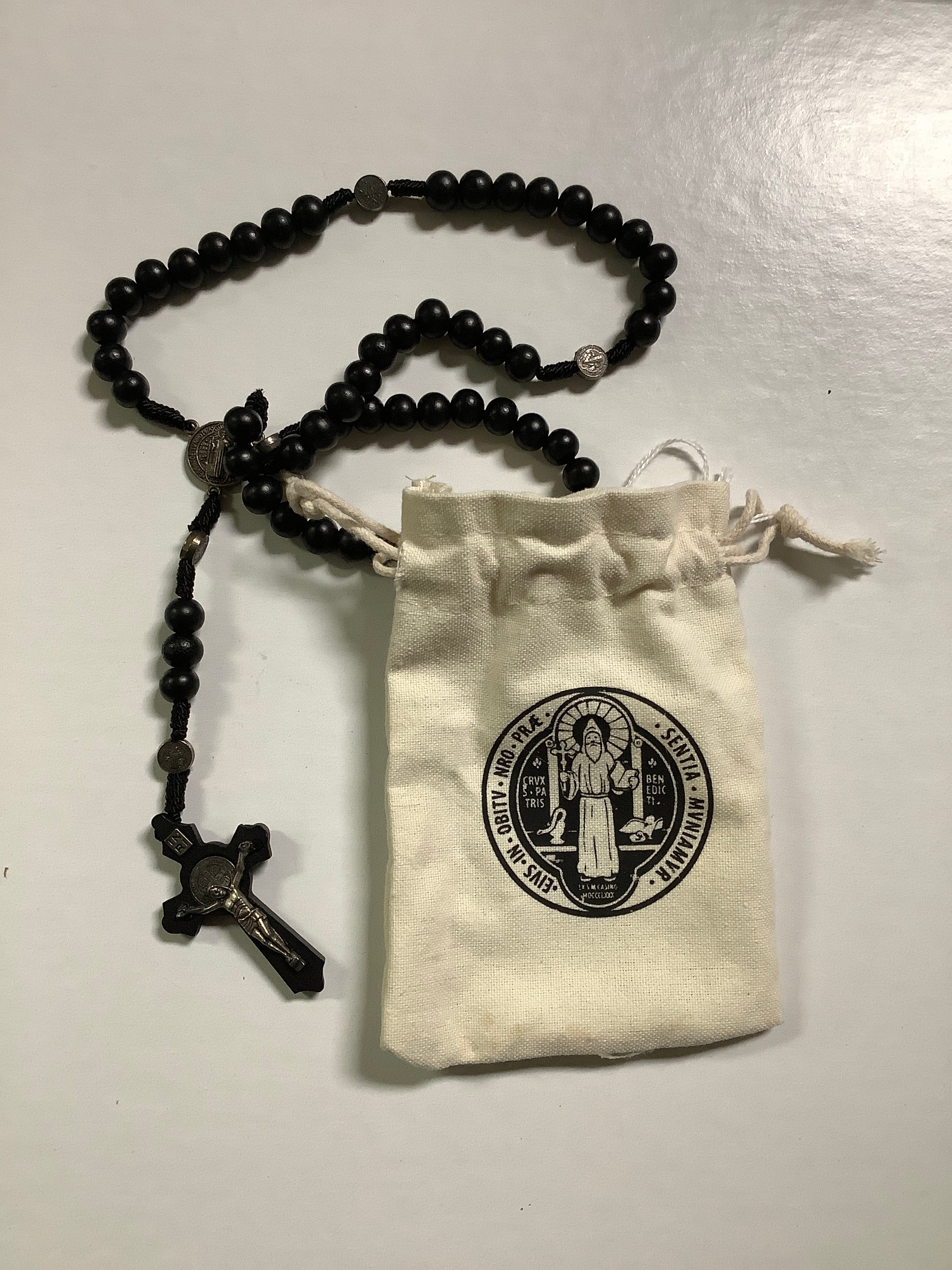 Rosary-St Benedict-Black