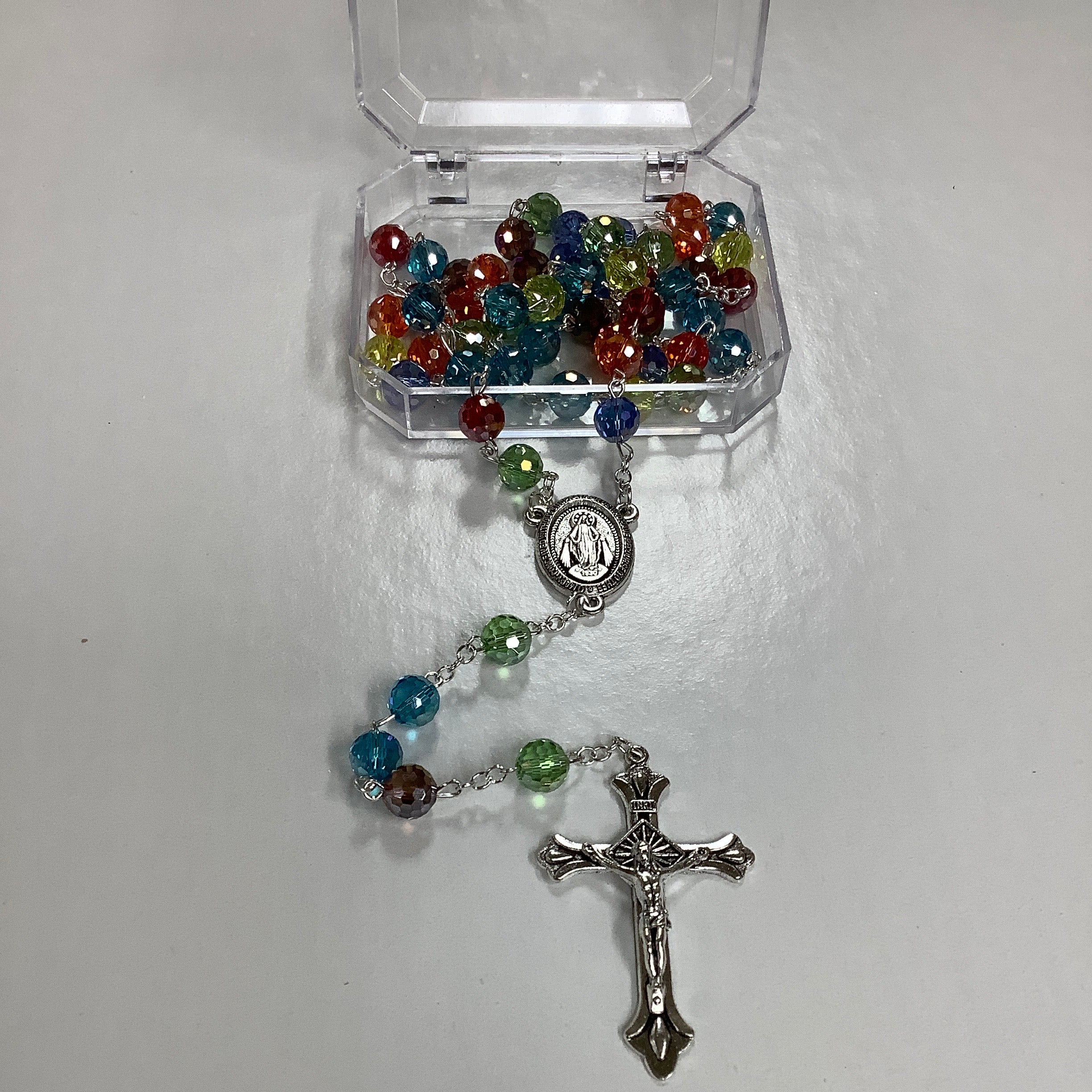 Rosary-Multicolored Glass
