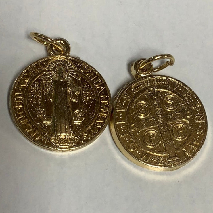 Medal-St Benedict-Gold-3/4"