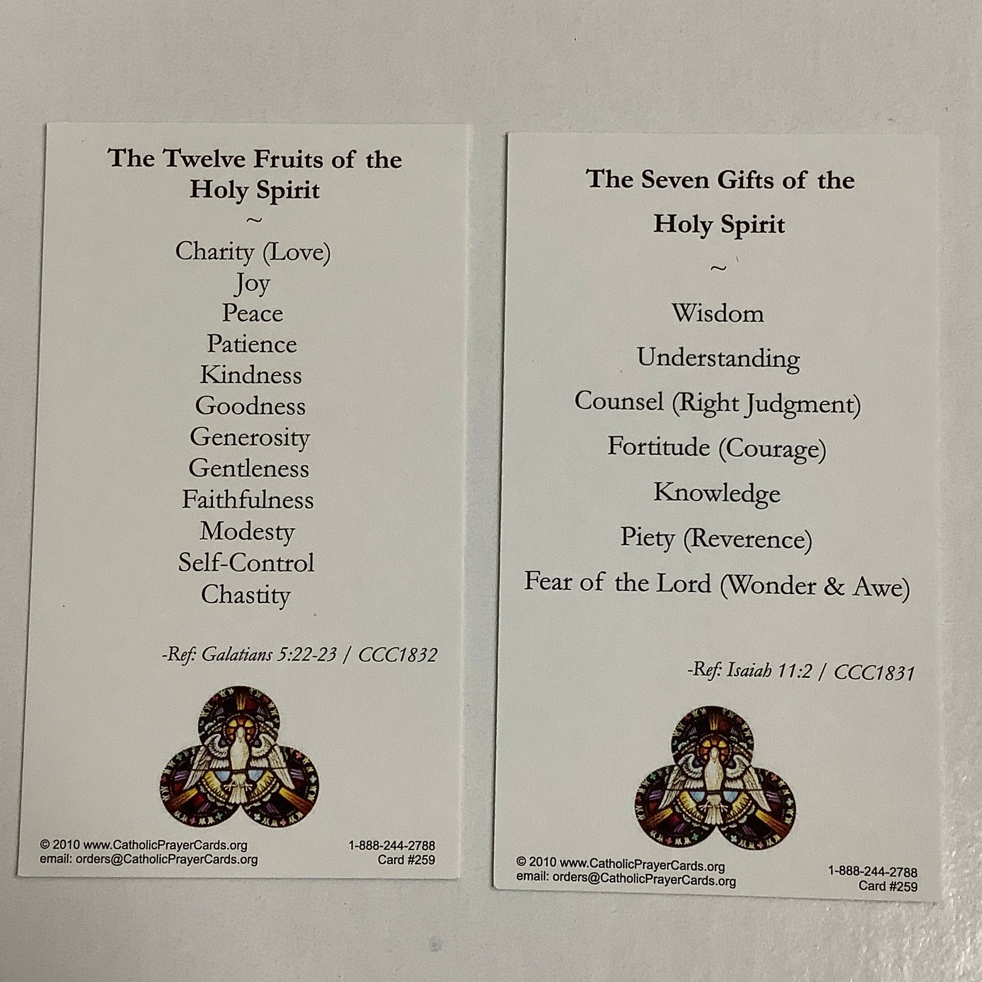 BM-#259/CPC-Twelve Fruits and Gifts of the Holy Spirit