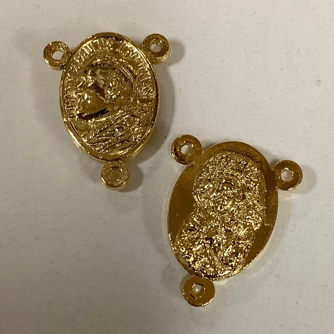 Rosary Center-Pope John Paul-Gold Plated-19-0507
