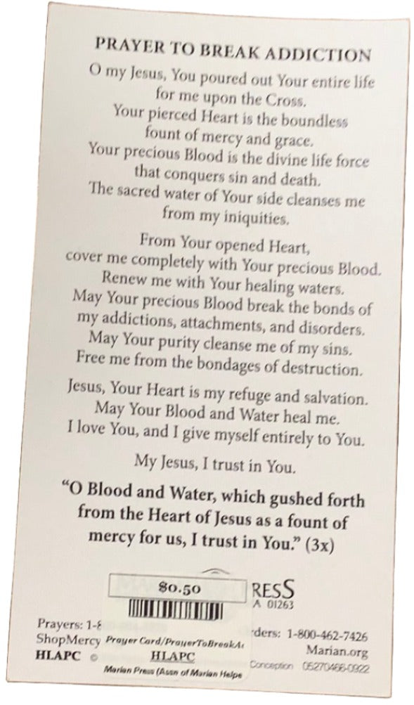 Prayer Card-PrayerToBreakAddict