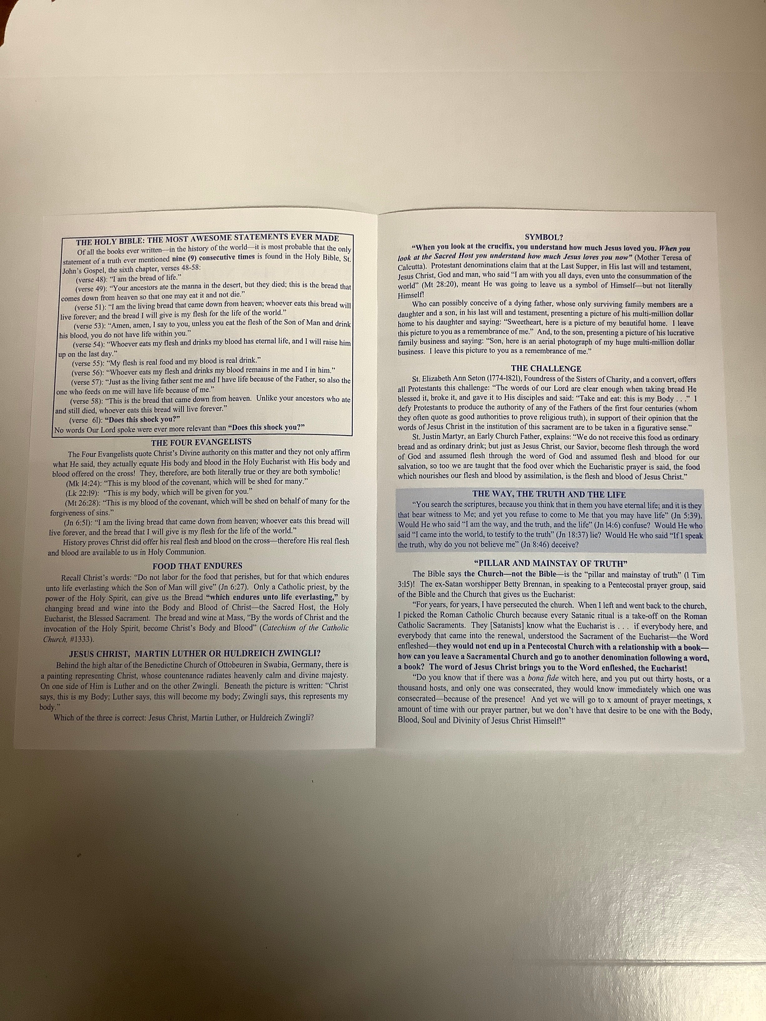 Pamphlet-Heaven Has Nothing Greater A-12 Pamphlet