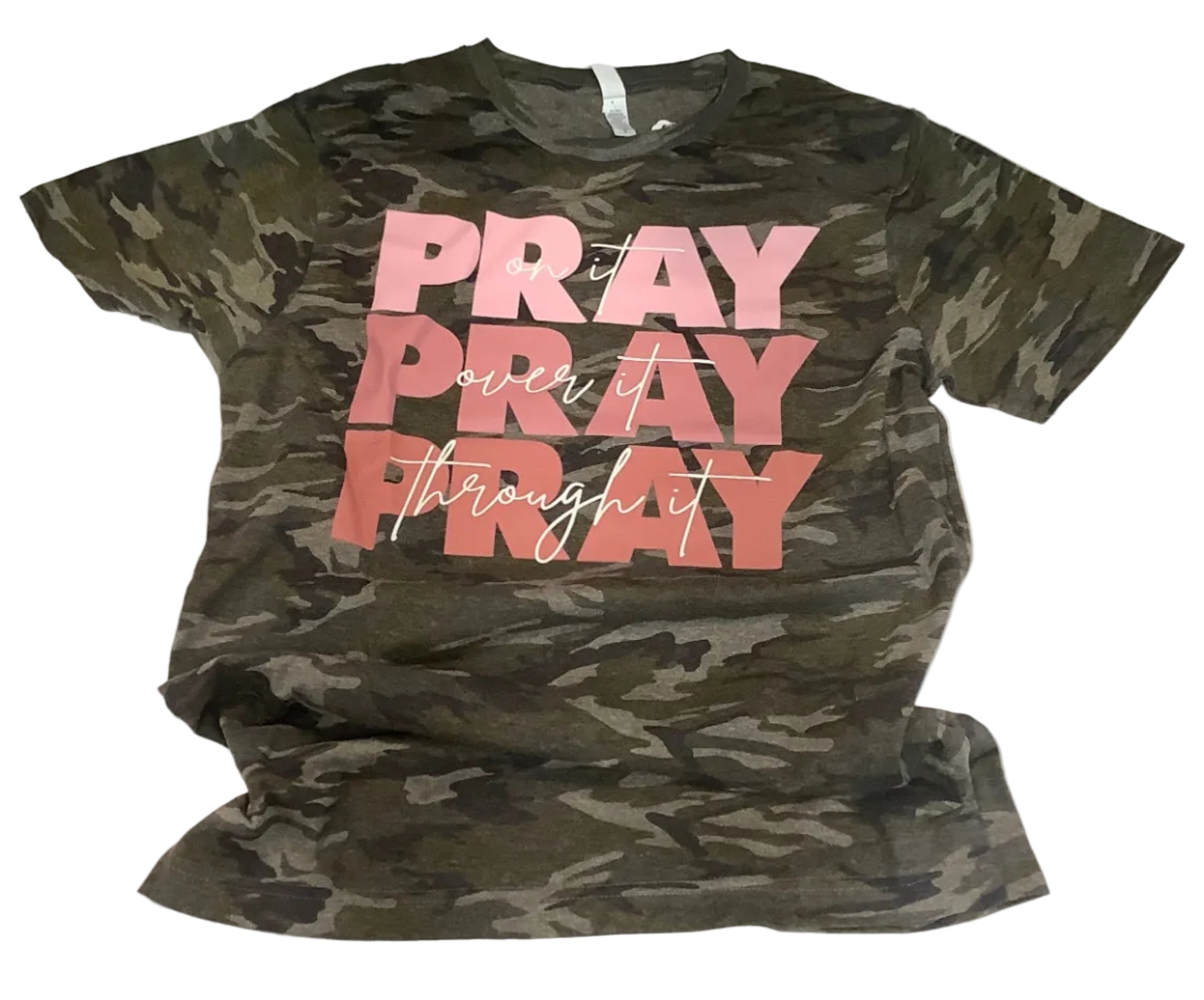 TShirt-Vintage Camo-Pray On It