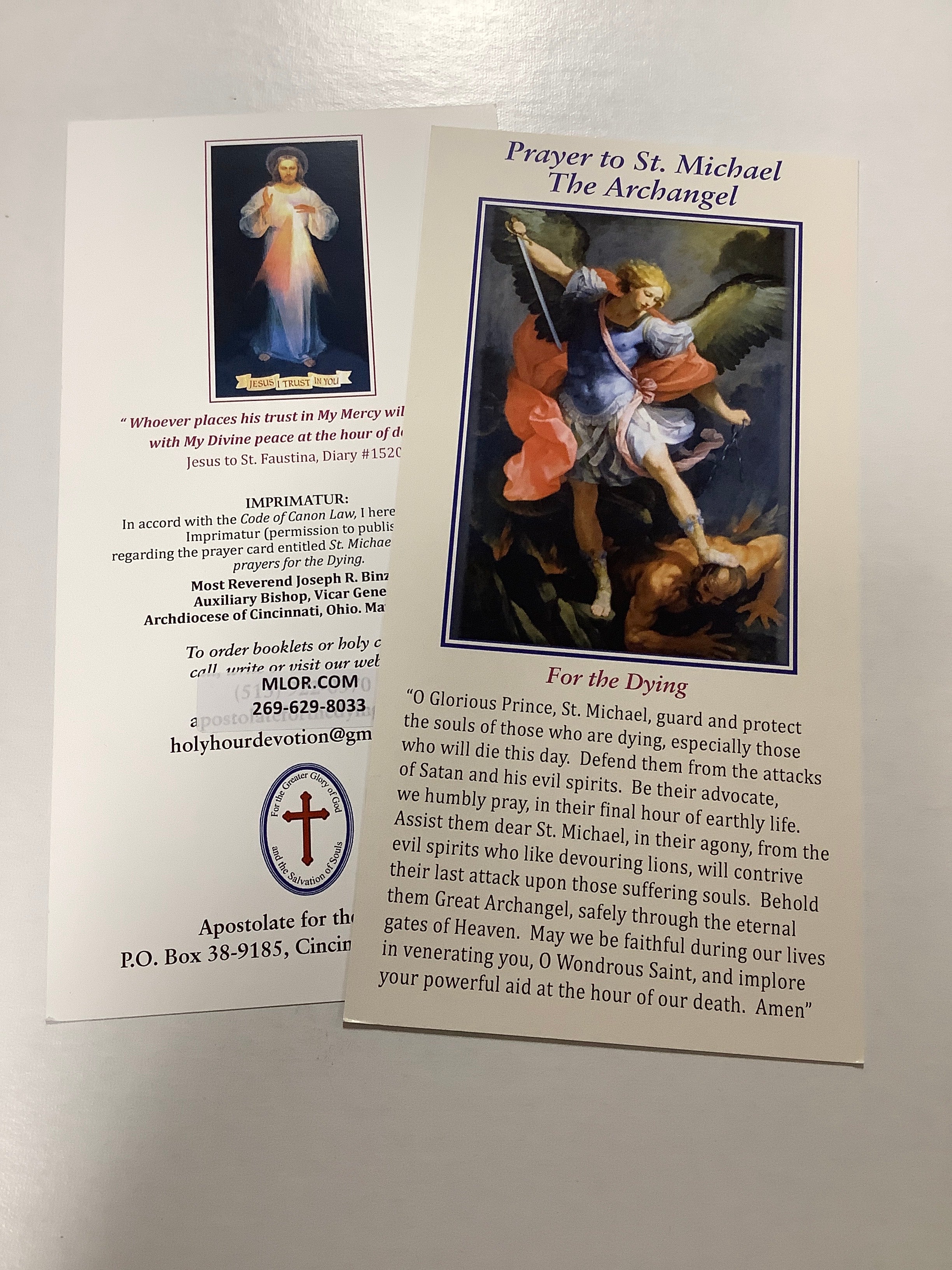 PrayerCard/StMichael/Dying