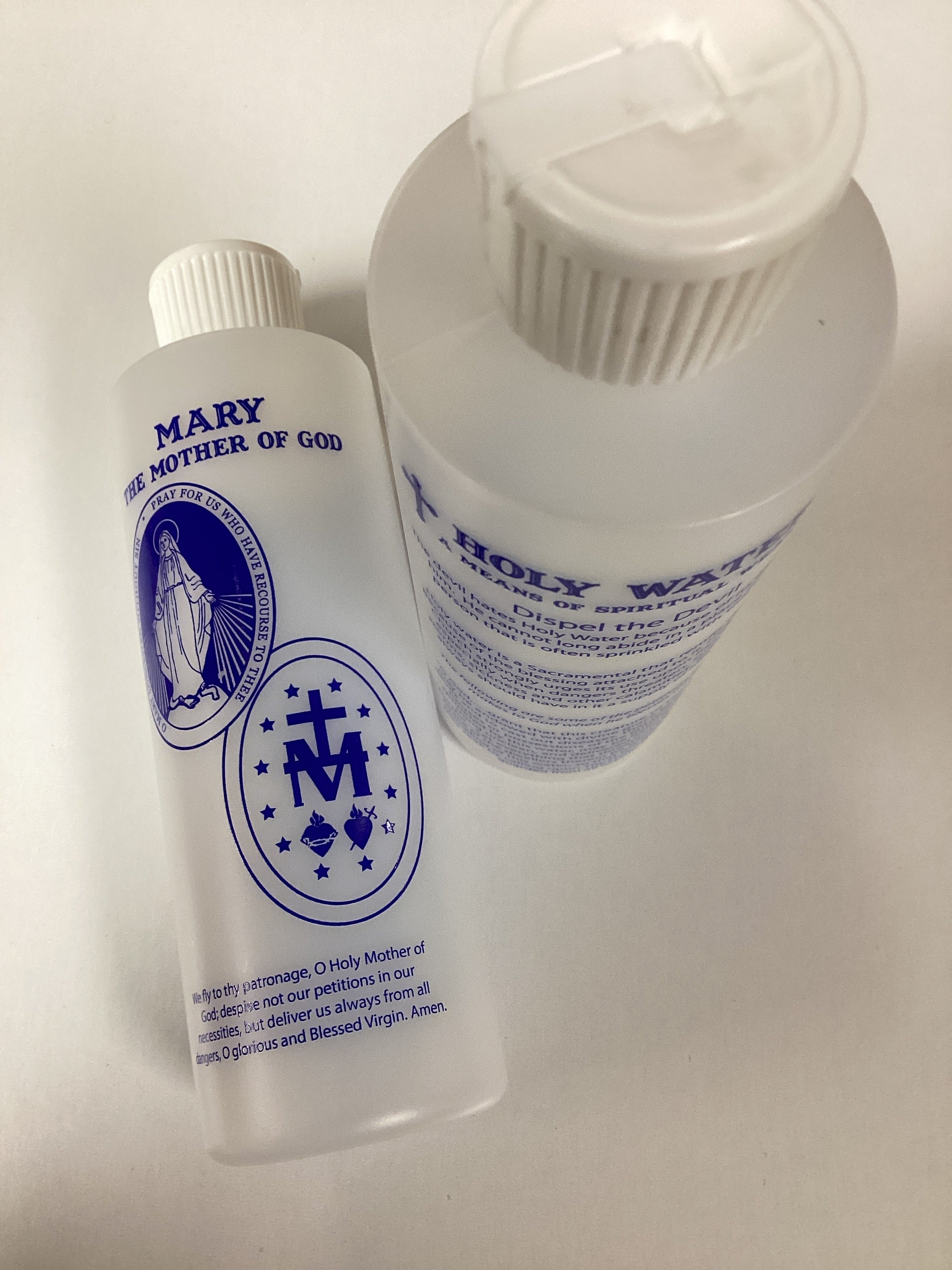 Holy Water Bottle-Mary-8oz-Plastic