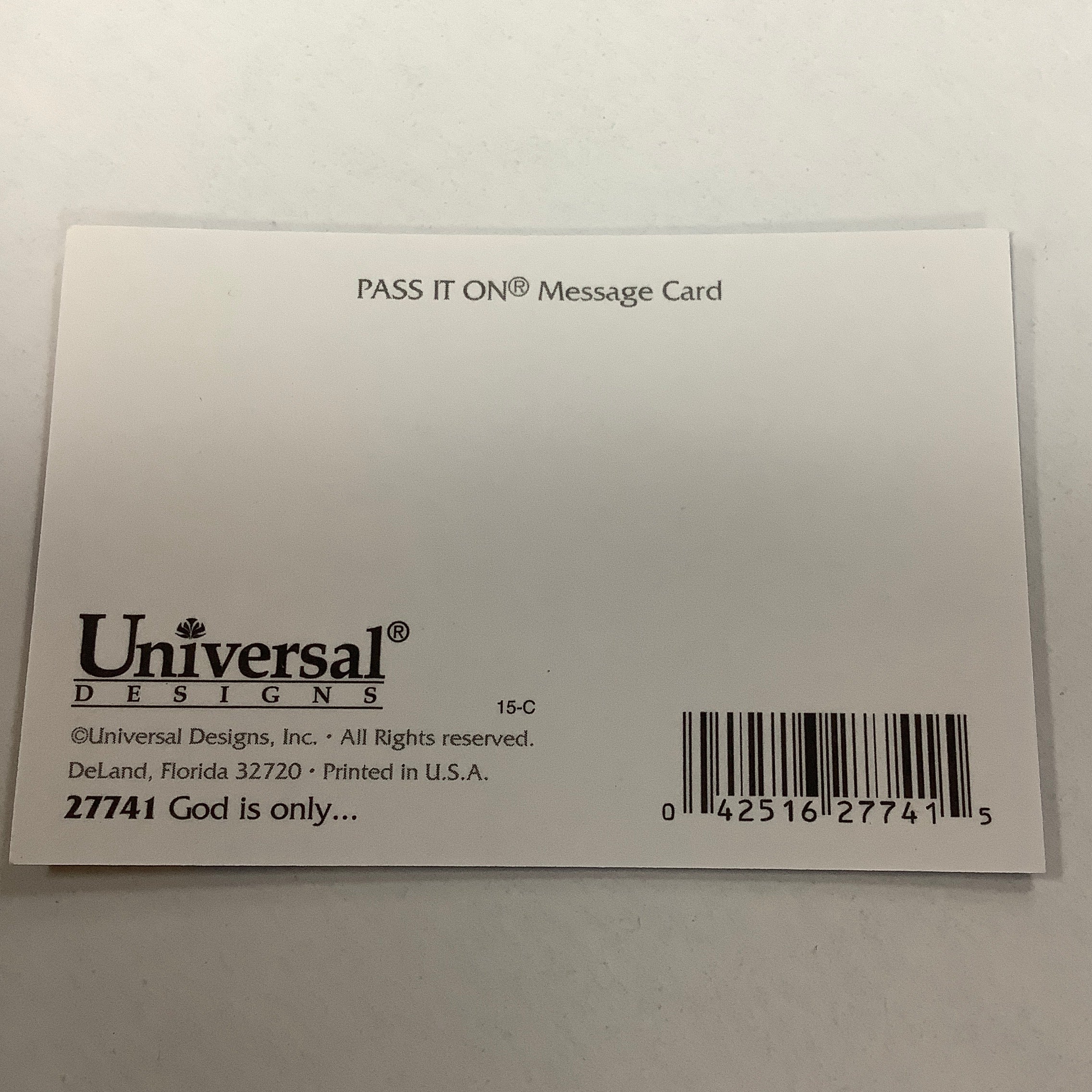BM-pass it on-God is only a prayer away