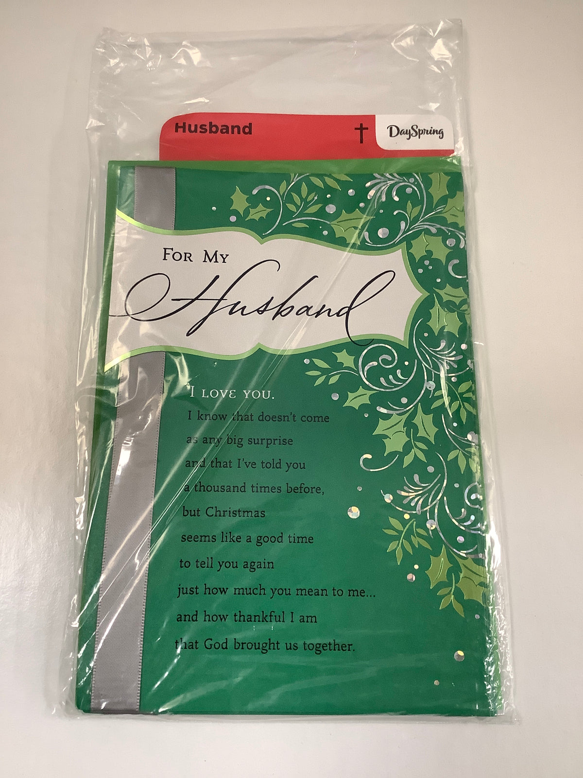 Card-Husband-Christmas-Green Leaf-6240768