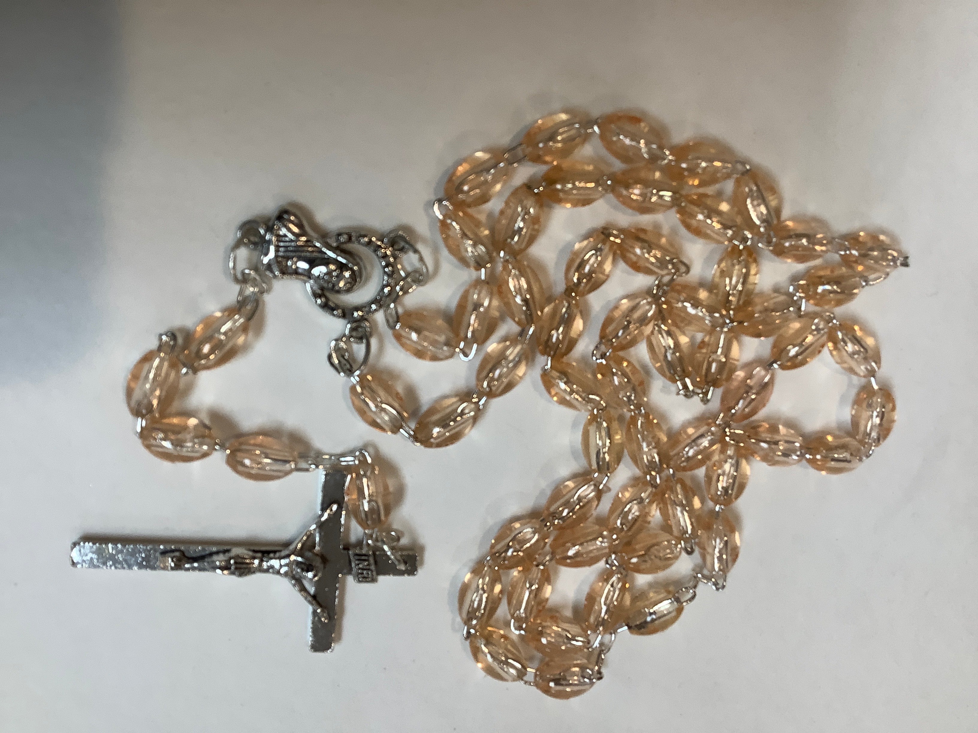 Rosary/Plastic Bead/Peach/203PK