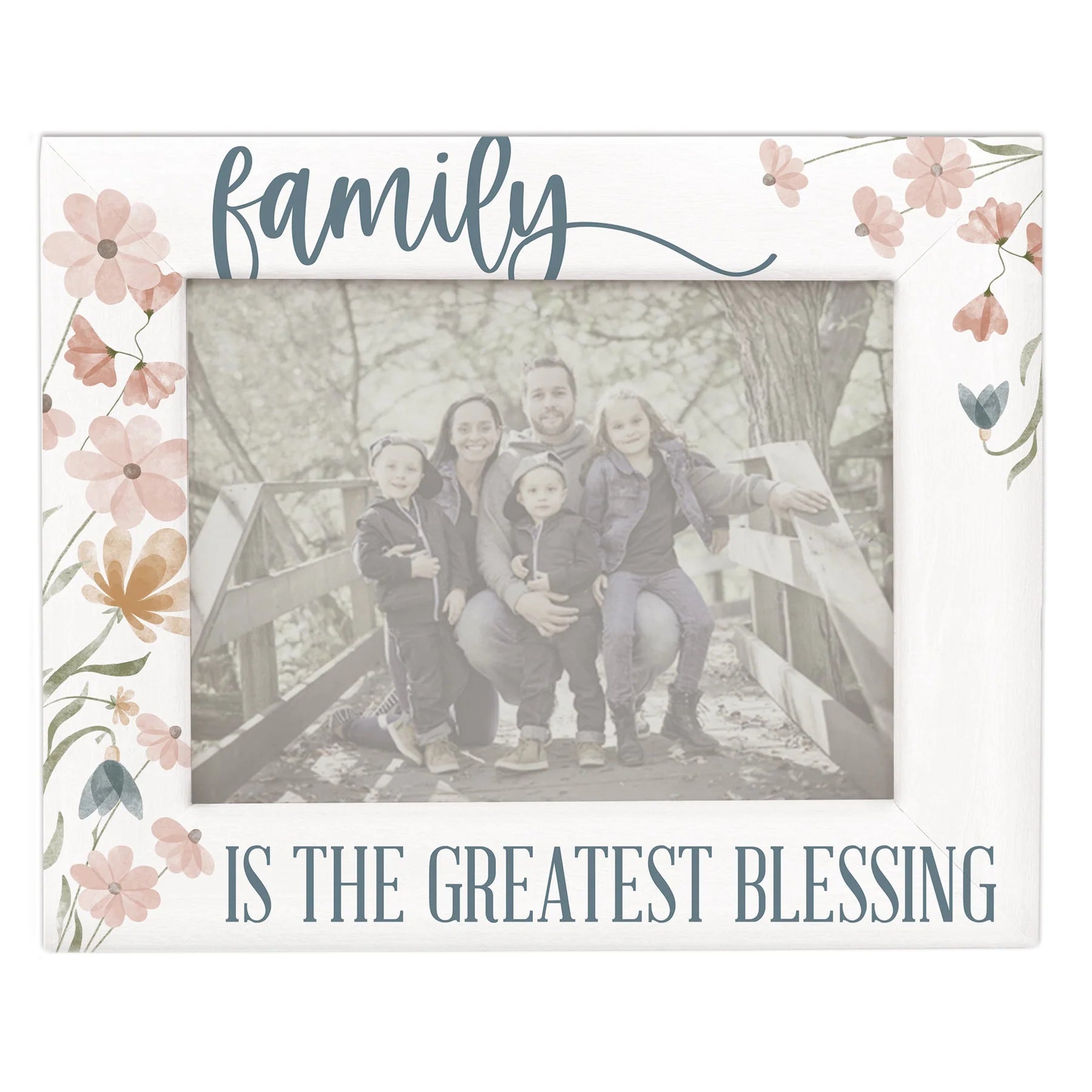 Frame-White Floral-Family-Greatest Blessing
