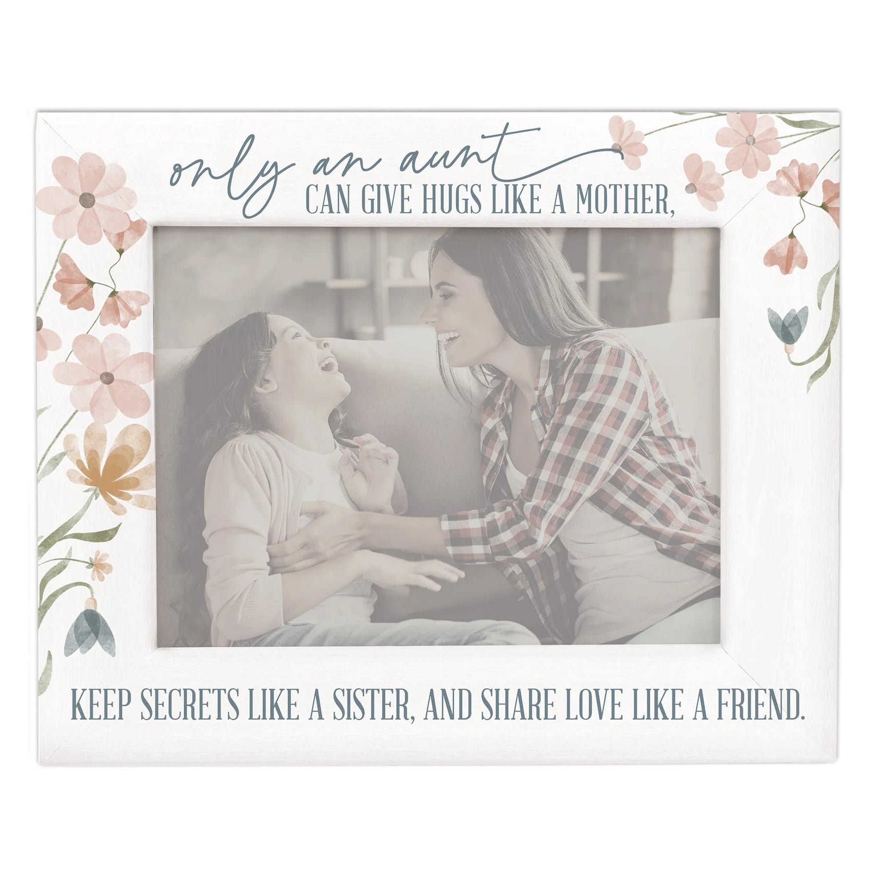 Frame-White Floral-Only An Aunt