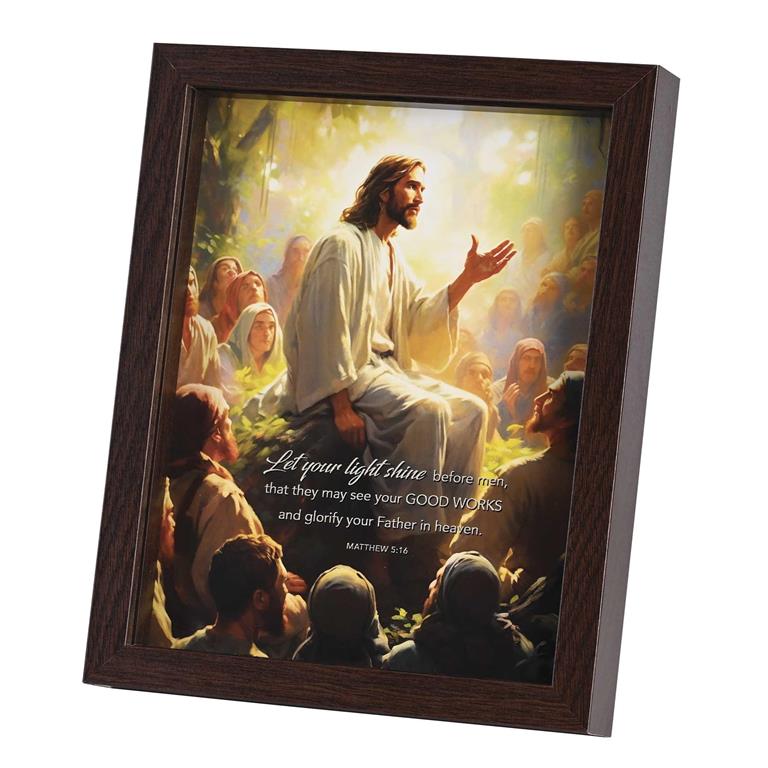 Framed Art-Jesus-Let Your Light Shine-8x10