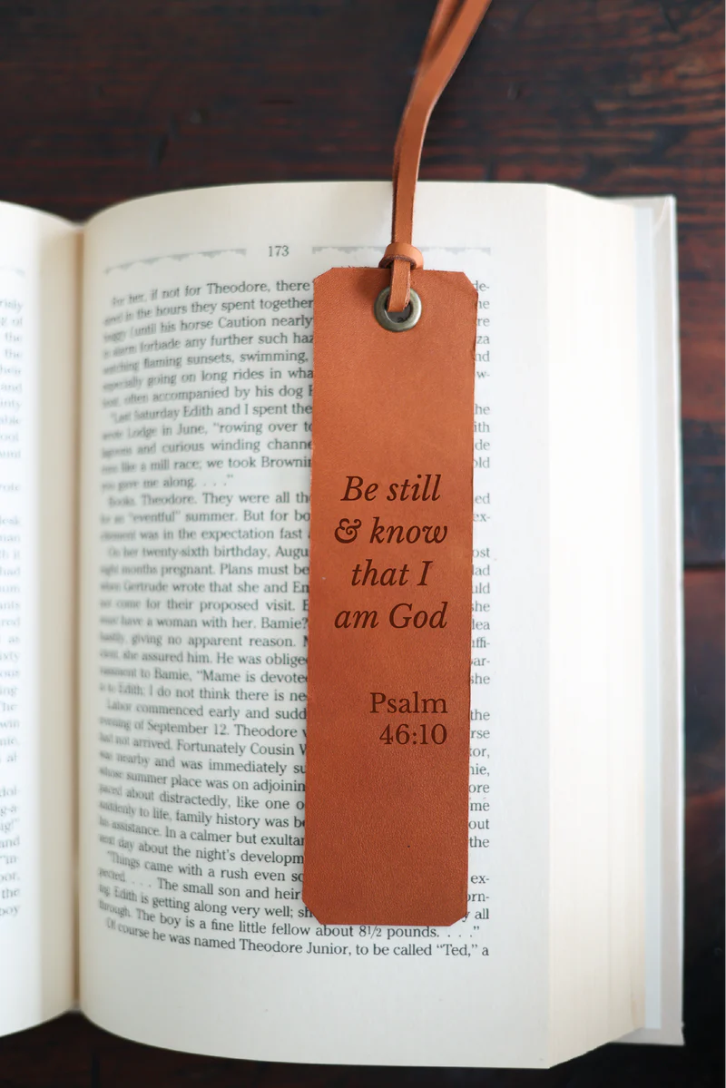 Bookmark-Leather-Be Still and Know-Jubilee