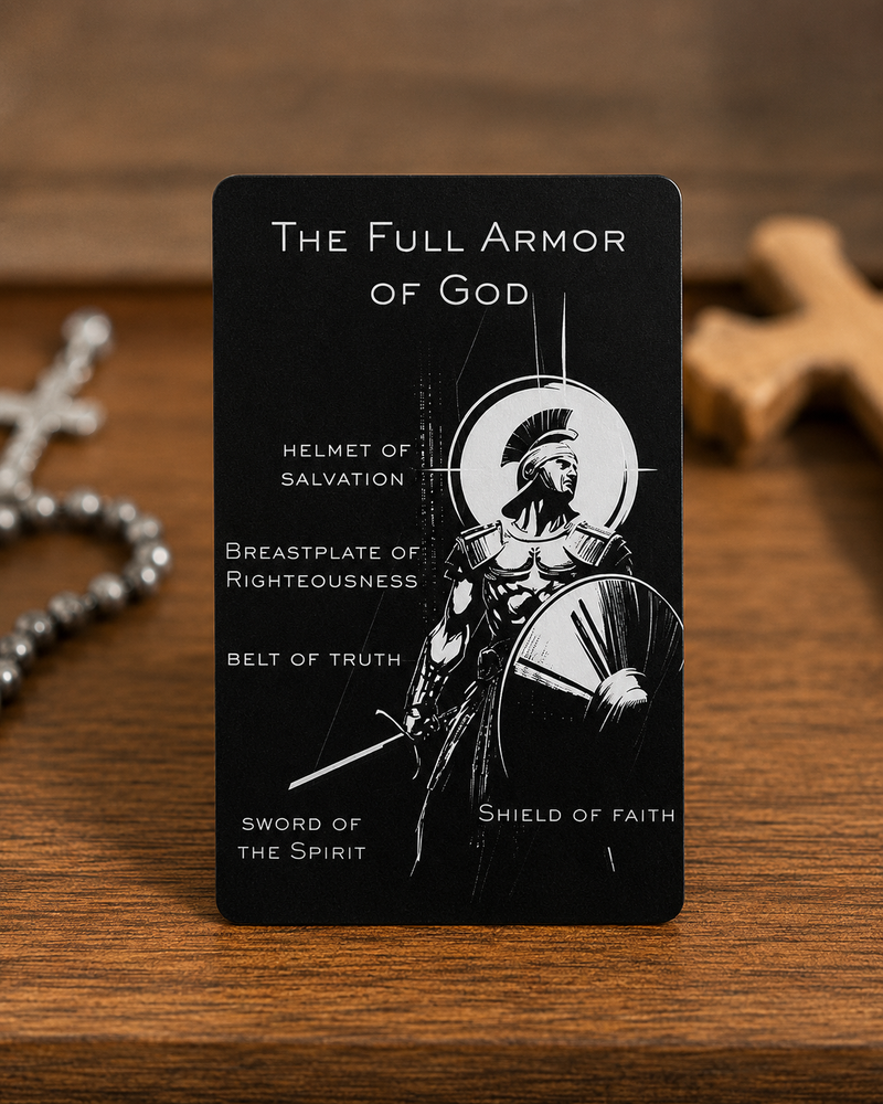 Prayer Card-Metal-The Full Armor of God