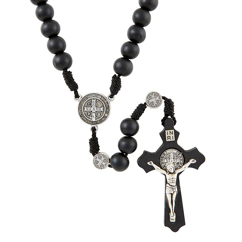Rosary-St Benedict-Black