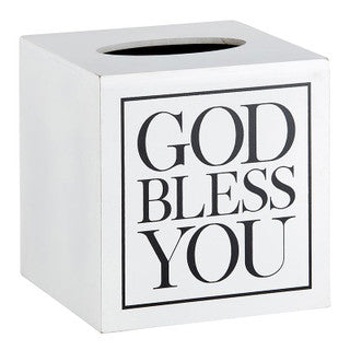 TissueBox/Small/White/GodBlessY