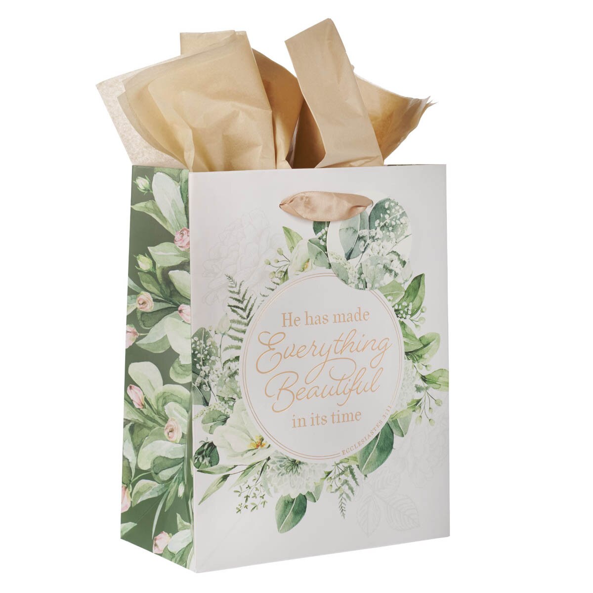 Gift Bag-MD-Everything Beautiful-Green Wreath