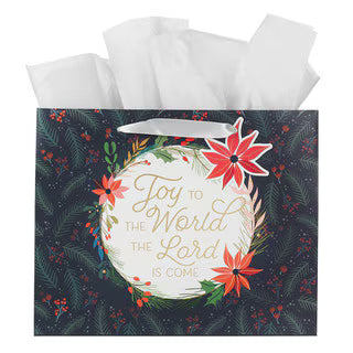 Gift Bag-LG-Joy To The World-Midnight Blue