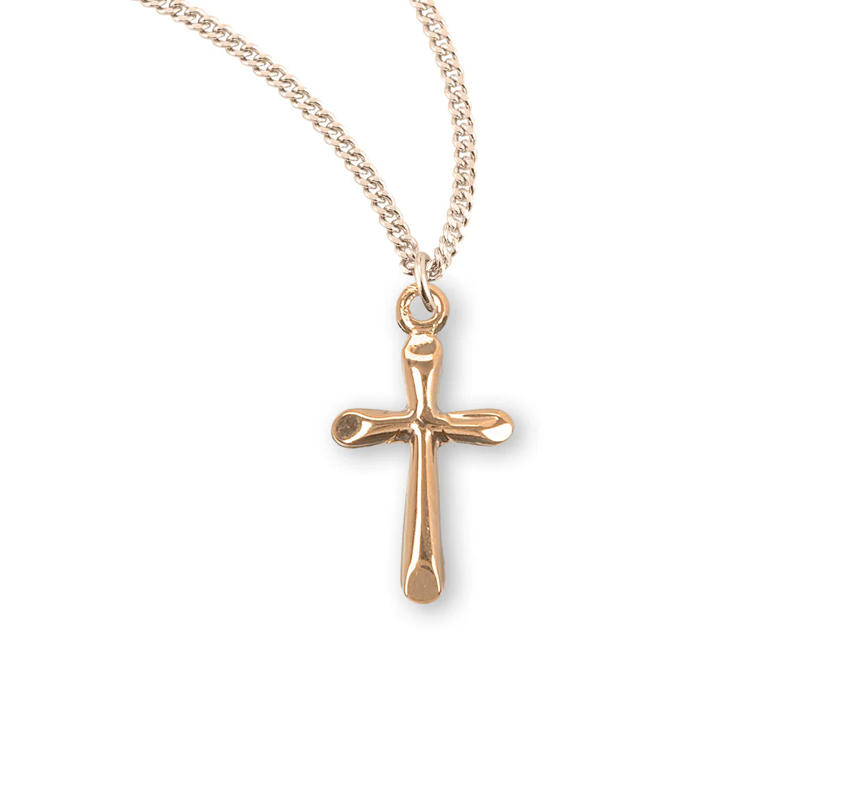 Necklace-Cross-GP-High Polished-18"
