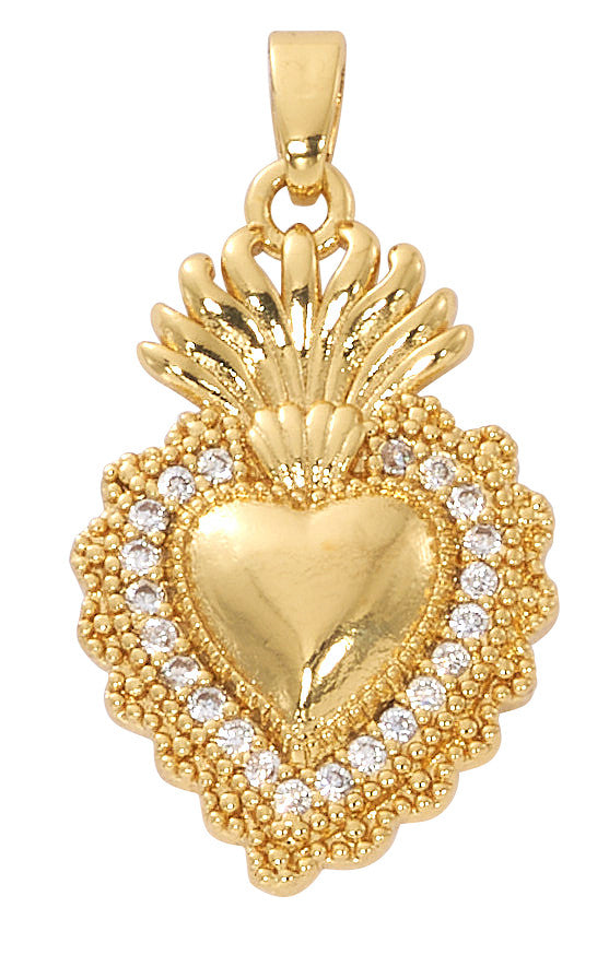 Necklace-GP-Heart Of Jesus-16"-18"