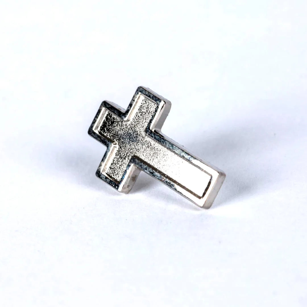 Lapel Pin Cross-Silver Color-22198