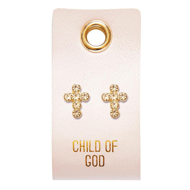 Earrings/Leather Tag/Child/God