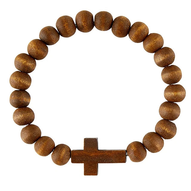 Bracelet-Wood Bead-Dark Brown