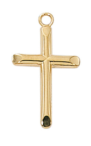 Necklace/G/SS/Cross/18"